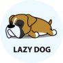 Lazy Dog Boxer Sticker