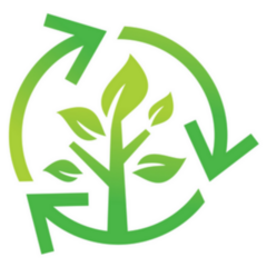 Leaf Arrow Nature Logo Recycle Sticker