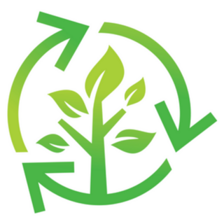 Leaf Arrow Nature Logo Recycle Sticker