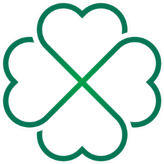 Leaf Clover Icon Design Outline Sticker