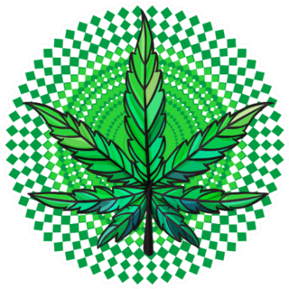 Leaf Of Marijuana Illustration Isolated On White Sticker