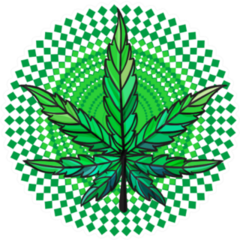 Leaf Of Marijuana Illustration Isolated On White Sticker