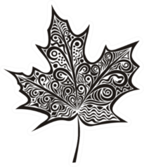 Leaf Pattern Illustration Sticker