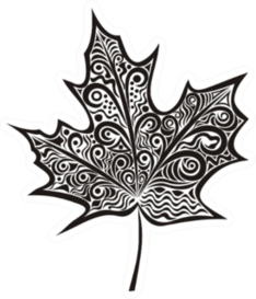 Leaf Pattern Illustration Sticker