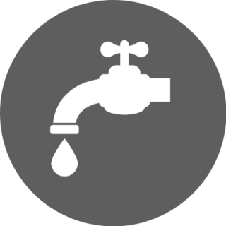 Leaking Faucet Plumber Icon Sticker