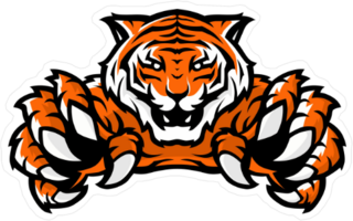 Leaping Tiger Sticker
