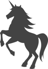 Leaping Unicorn Silhouette Sticker