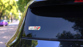 Lebanon Banner Sticker on a Rear Car Window (New) example