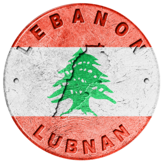 Lebanon Button Sticker