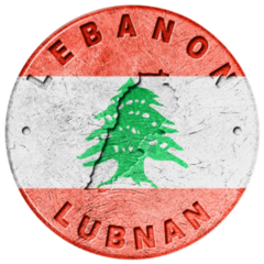 Lebanon Button Sticker