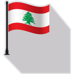Lebanon Cartoon Flag Sticker