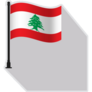 Lebanon Cartoon Flag Sticker