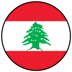 Lebanon Circle Flag Sticker
