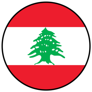 Lebanon Circle Flag Sticker