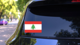 Lebanon Country Flag Sticker on a Rear Car Window (New) example
