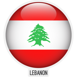 Lebanon Flag Glossy Sticker