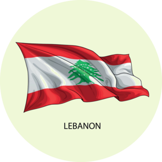Lebanon Flag Illustration Sticker