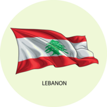 Lebanon Flag Illustration Sticker
