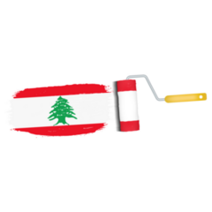 Lebanon Flag Paint Sticker