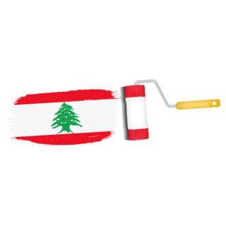 Lebanon Flag Paint Sticker