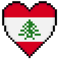 Lebanon Flag Pixel Sticker
