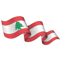 Lebanon Flag Waving Sticker