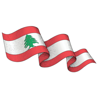 Lebanon Flag Waving Sticker