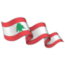 Lebanon Flag Waving Sticker