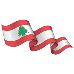 Lebanon Flag Waving Sticker