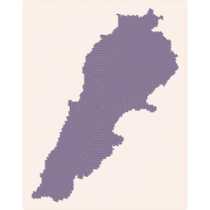 Lebanon Groovy Map Sticker