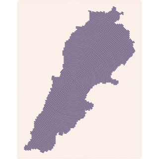 Lebanon Groovy Map Sticker