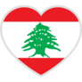 Lebanon Heart Flag Sticker