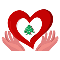 Lebanon Heart Hands Sticker