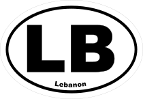 Lebanon Lb Oval Sticker