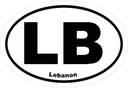Lebanon Lb Oval Sticker