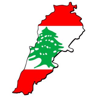Lebanon Map Frame Sticker