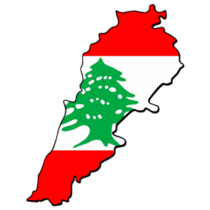 Lebanon Map Frame Sticker