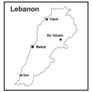 Lebanon Square Map Sticker