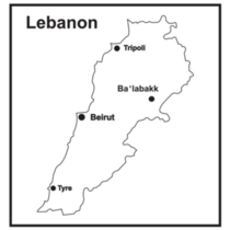 Lebanon Square Map Sticker