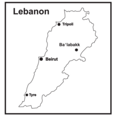 Lebanon Square Map Sticker