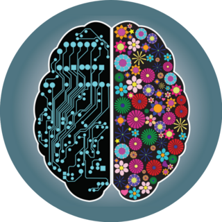 Left And Right Side Of The Brain Logic And Creativity Sticker