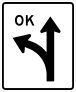Left And Straight Turns Okay Sticker
