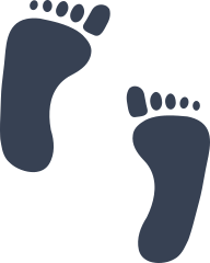 Left Foot First Footprints Sticker