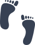 Left Foot First Footprints Sticker