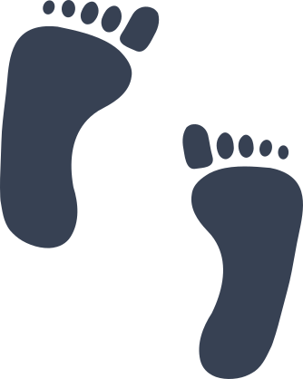 Left Foot First Footprints Sticker