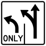Left Lane Left Turn Only Sticker