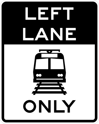 Left Lane Only Sticker