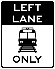 Left Lane Only Sticker