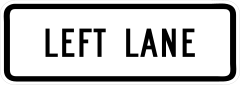 Left Lane Sticker