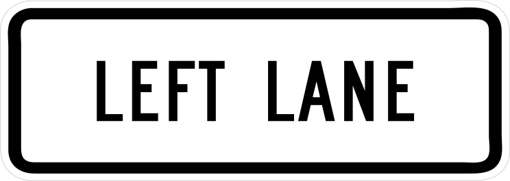 Left Lane Sticker